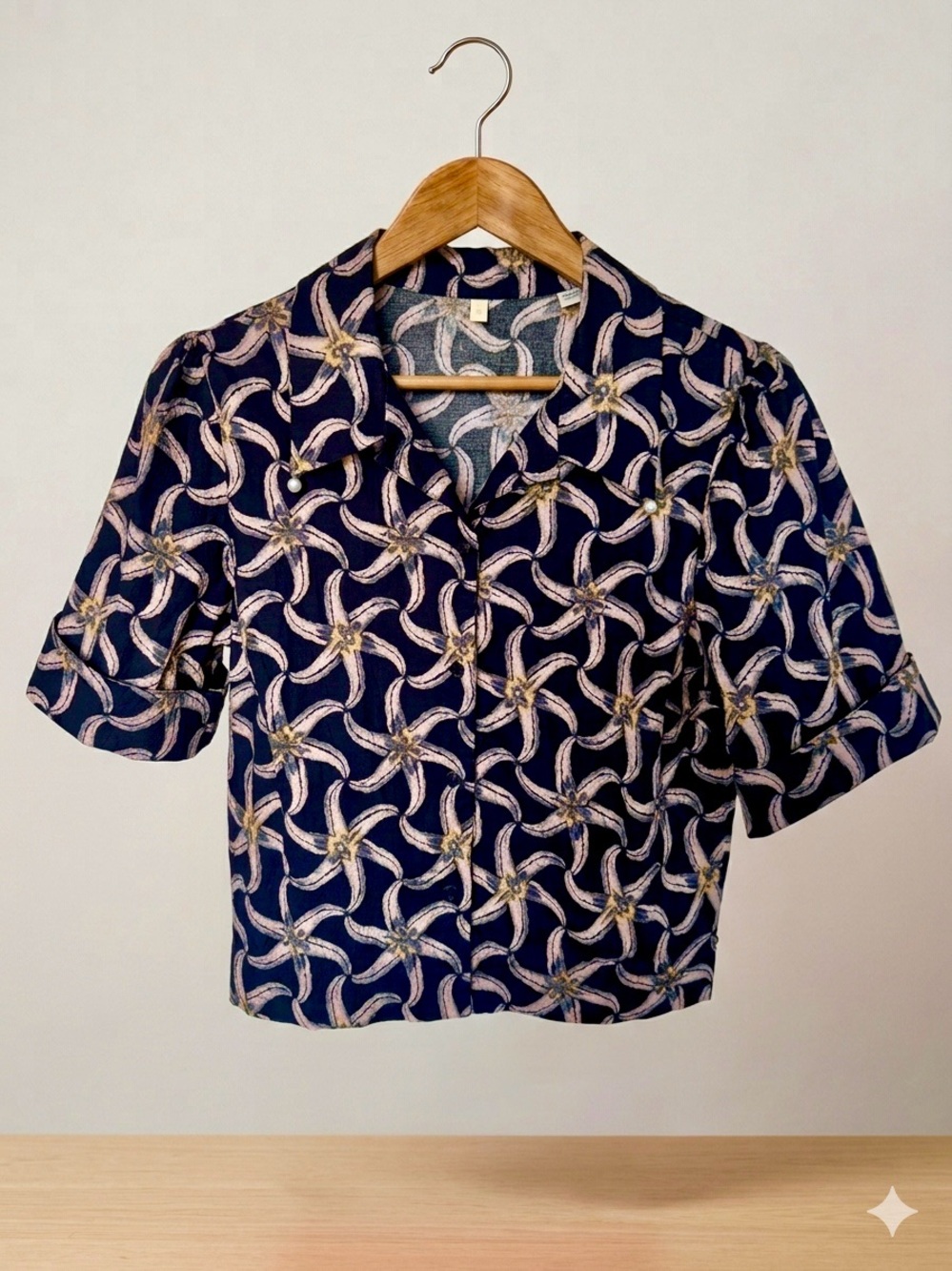 Maison scotch crop shirt